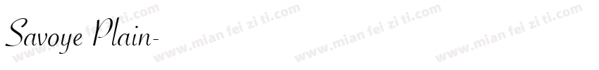 Savoye Plain字体转换